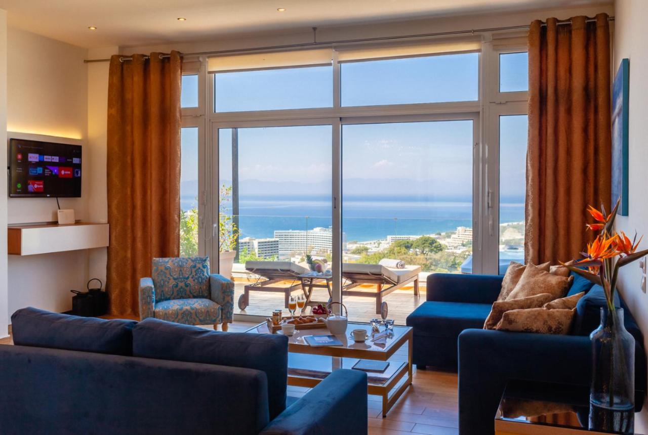 Apartamento Flyviewflatsgold Privatehottub With Seaview Ixia  Exterior foto